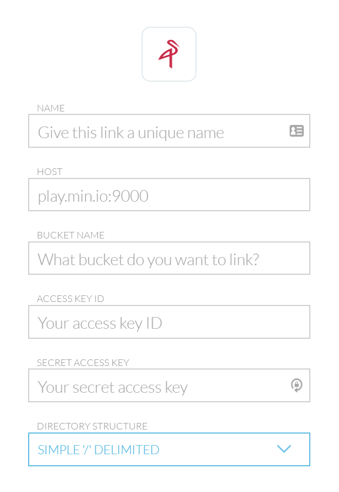 Link MinIO form
